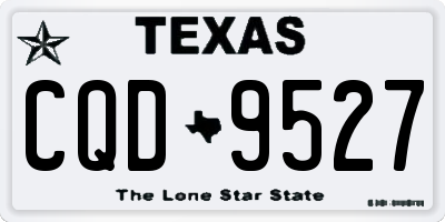 TX license plate CQD9527