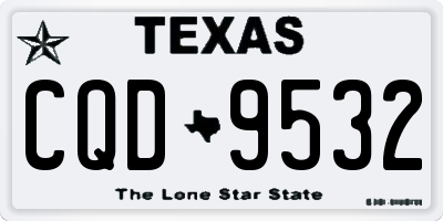 TX license plate CQD9532