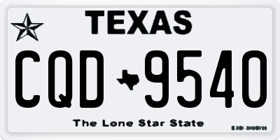 TX license plate CQD9540