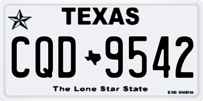 TX license plate CQD9542