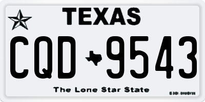 TX license plate CQD9543