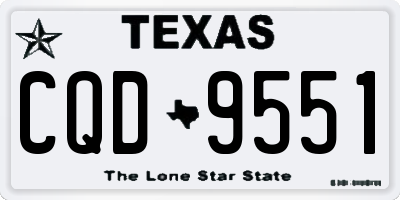 TX license plate CQD9551