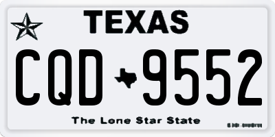 TX license plate CQD9552