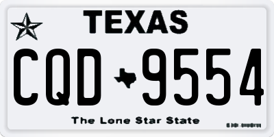 TX license plate CQD9554