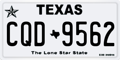 TX license plate CQD9562