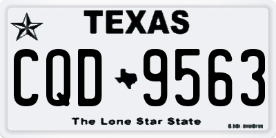 TX license plate CQD9563