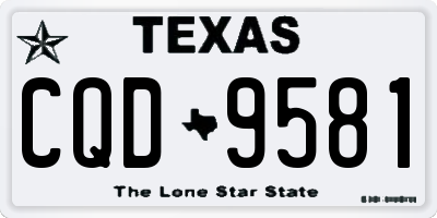 TX license plate CQD9581