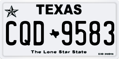 TX license plate CQD9583