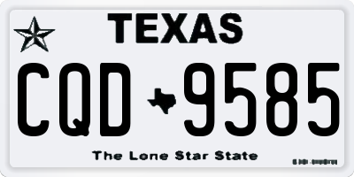 TX license plate CQD9585