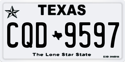 TX license plate CQD9597