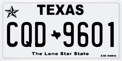 TX license plate CQD9601