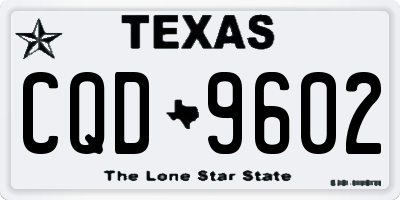 TX license plate CQD9602