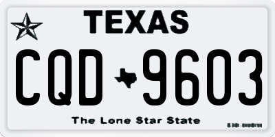 TX license plate CQD9603