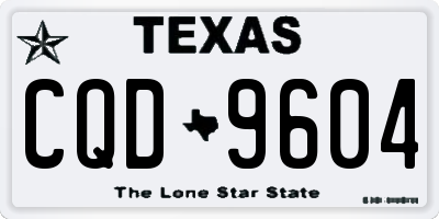 TX license plate CQD9604