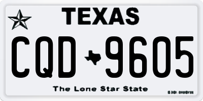 TX license plate CQD9605