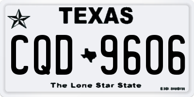 TX license plate CQD9606
