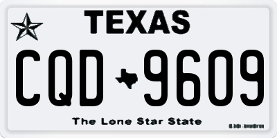 TX license plate CQD9609