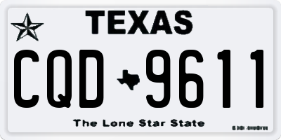 TX license plate CQD9611
