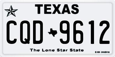 TX license plate CQD9612