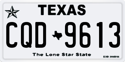 TX license plate CQD9613