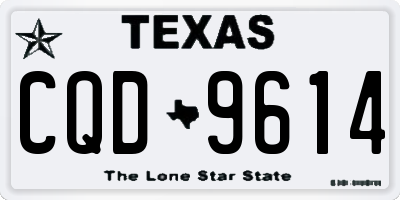 TX license plate CQD9614