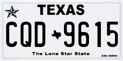 TX license plate CQD9615