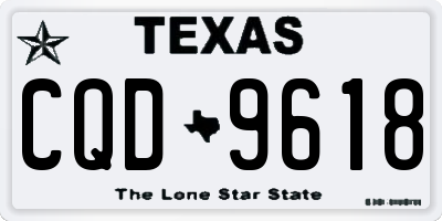 TX license plate CQD9618