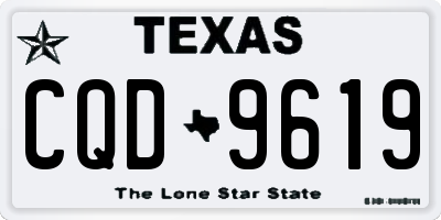 TX license plate CQD9619