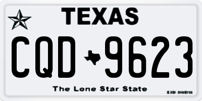 TX license plate CQD9623