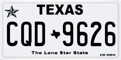 TX license plate CQD9626