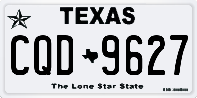 TX license plate CQD9627