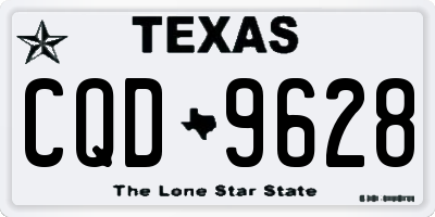 TX license plate CQD9628