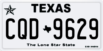 TX license plate CQD9629