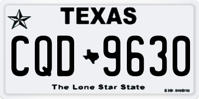 TX license plate CQD9630