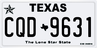 TX license plate CQD9631