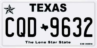 TX license plate CQD9632