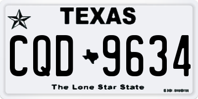 TX license plate CQD9634