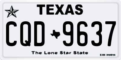 TX license plate CQD9637