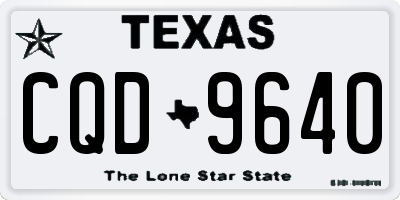 TX license plate CQD9640