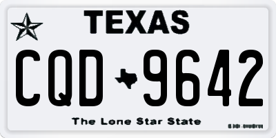 TX license plate CQD9642