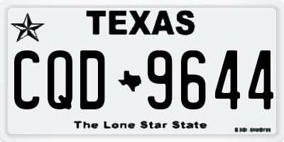 TX license plate CQD9644