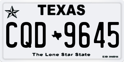 TX license plate CQD9645