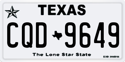 TX license plate CQD9649