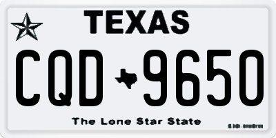 TX license plate CQD9650