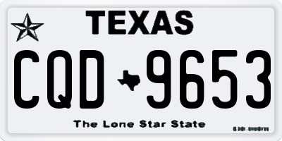 TX license plate CQD9653