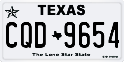 TX license plate CQD9654