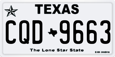 TX license plate CQD9663