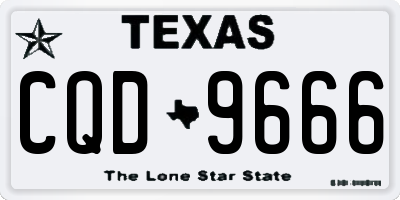 TX license plate CQD9666