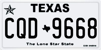 TX license plate CQD9668