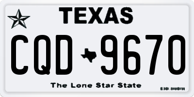 TX license plate CQD9670